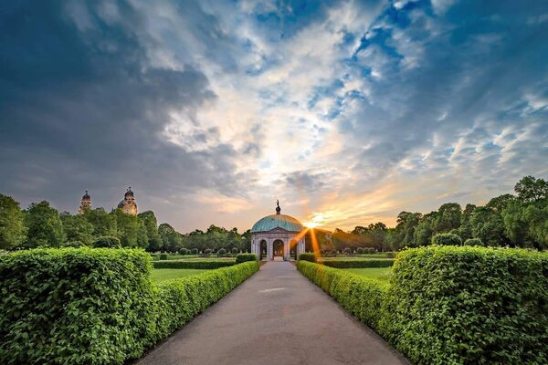 Sonnenuntergang im park